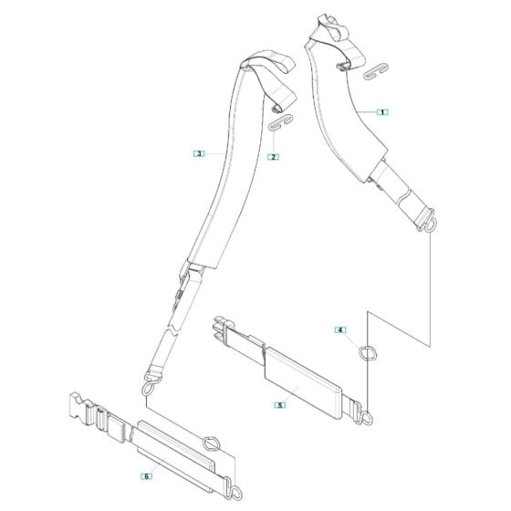 Harness Assembly for Husqvarna 350BF Blower