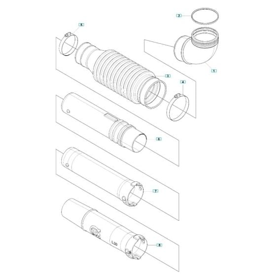 Tube Assembly for Husqvarna 350BF Blower