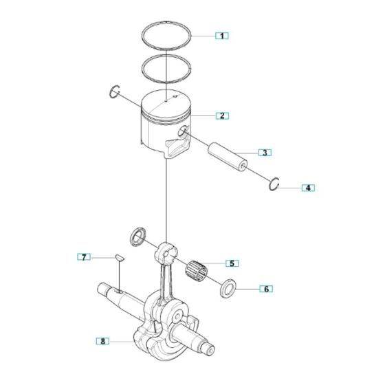 Crankshaft Assembly for Husqvarna 350BF Blower