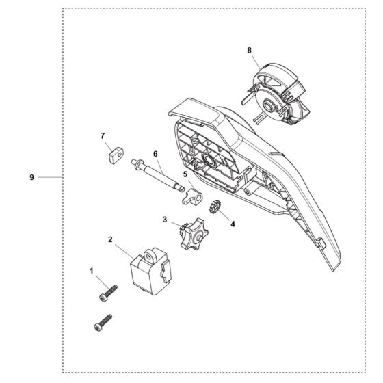 Clutch Cover Assembly for Husqvarna 350i Chainsaw