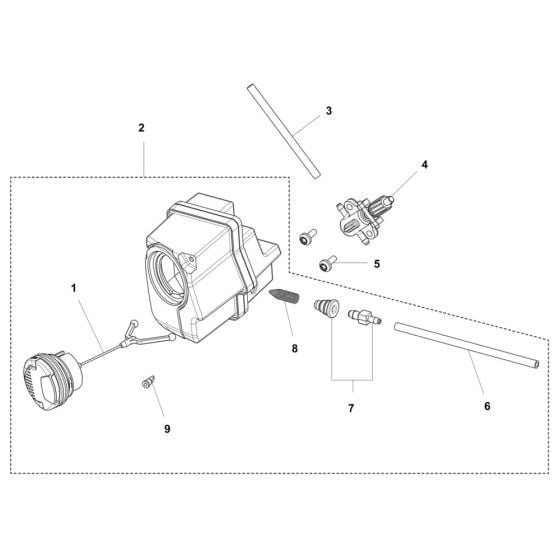 Oil Tank Assembly for Husqvarna 350i Chainsaw