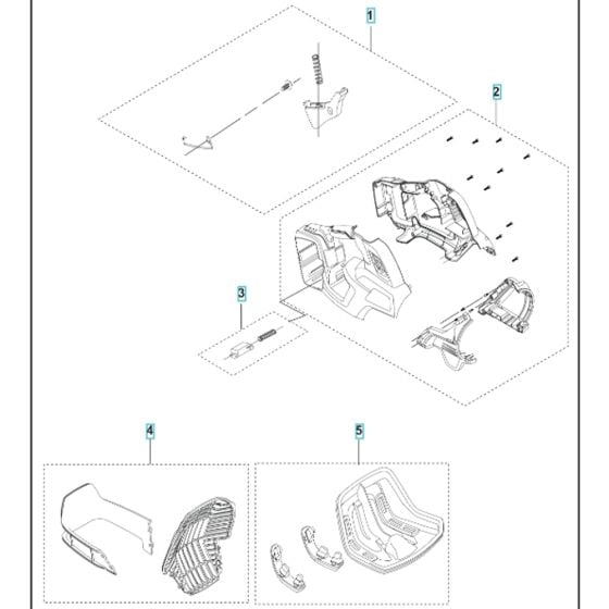 Handle Assembly for Husqvarna 350iB Battery Blower