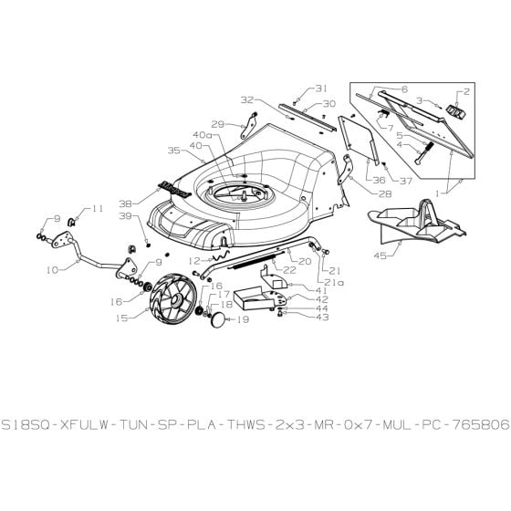 Deck Assembly for Masport 350ST SP 2009 Mar Mower