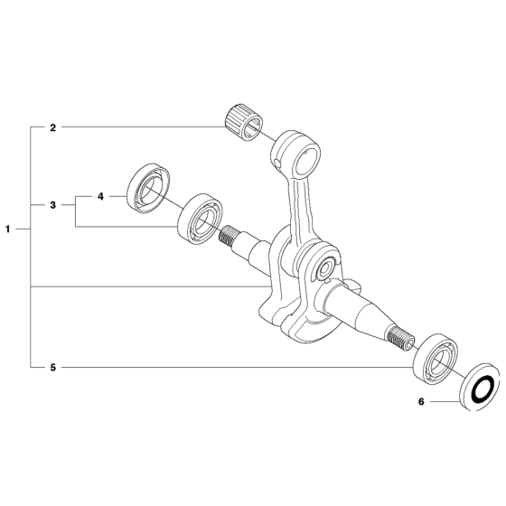 Crankshaft Assembly For Husqvarna 353 Chainsaw 