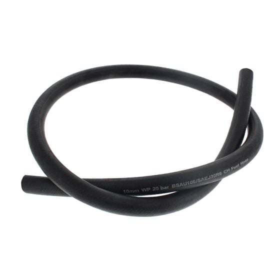 Black Rubber Fuel Hose Pipe (ID 10mm x OD 12.8mm x L 1 Metre)