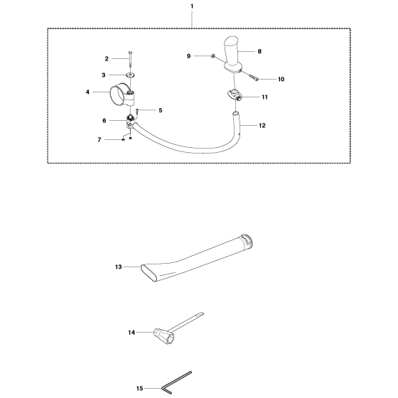 Accessories Assembly for Husqvarna 356BT Leaf Blower