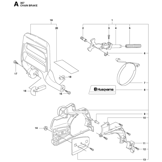 Chain Brake Assembly For Husqvarna 357XP Chainsaw 