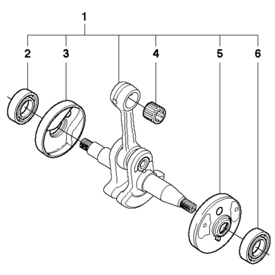 Crankshaft Assembly For Husqvarna 357XP Chainsaw 