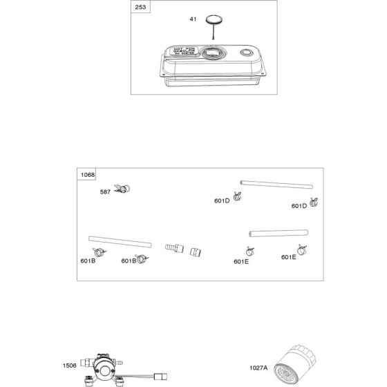 Delta Products Assembly for Briggs and Stratton Model No. 359775-0112-E2 Vertical Shaft Engine