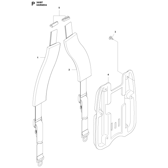 Harness Assembly for Husqvarna 360BT Leaf Blower