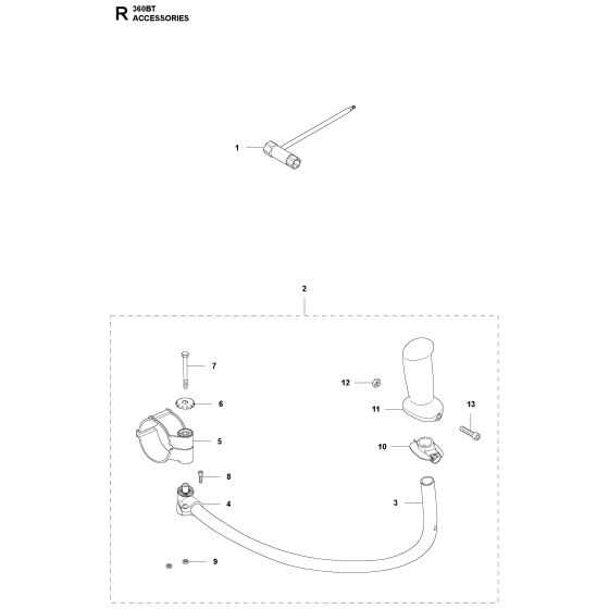 Accessories Assembly for Husqvarna 360BT Leaf Blower