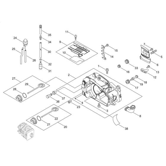 Engine Cover for Shindaiwa 361WS Chainsaw