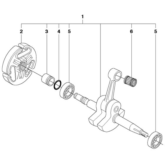 Crankshaft Assembly For Husqvarna 362 Chainsaw 