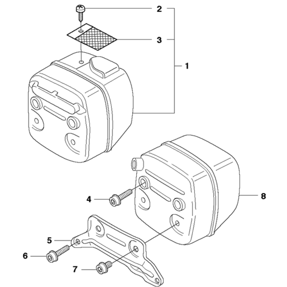 Muffler Assembly For Husqvarna 362 Chainsaw 