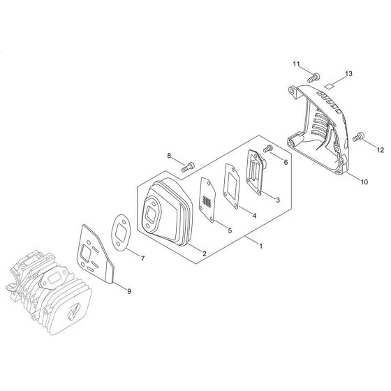 Muffler for Shindaiwa 362TS Chainsaw