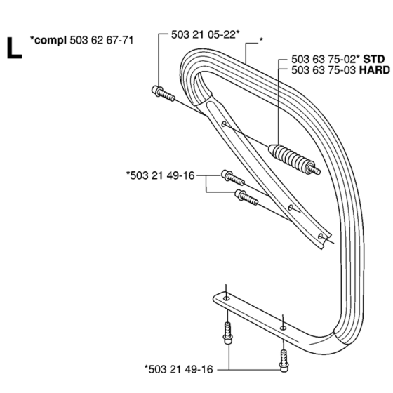 Handle Assembly For Husqvarna 362XP Chainsaw 