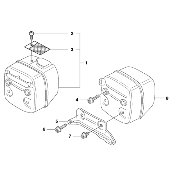 Muffler Assembly For Husqvarna 365 Chainsaw 