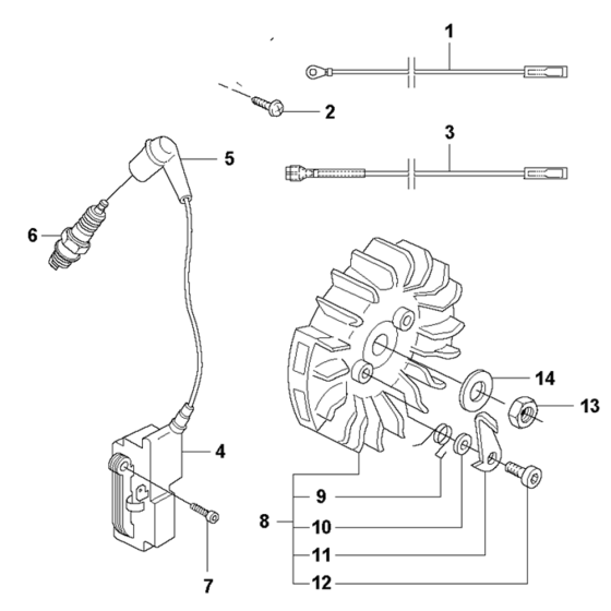 Ignition System Assembly For Husqvarna 365h Chainsaw 