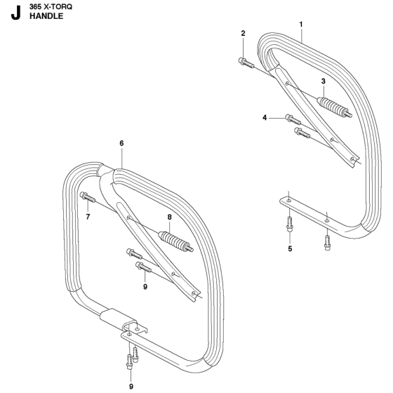 Handle Assembly For Husqvarna 365x-Torq Chainsaw 