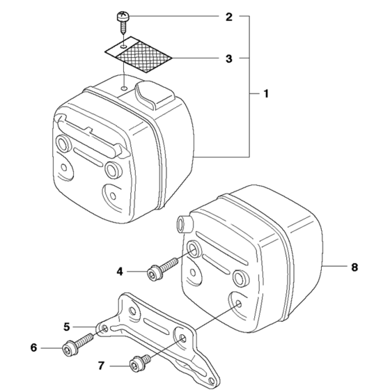 Muffler Assembly For Husqvarna 372XP Chainsaw 