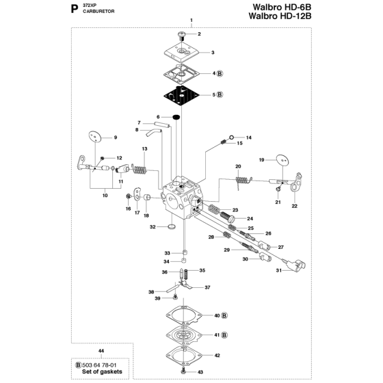 Carburetor Assembly For Husqvarna 372XP Chainsaw 