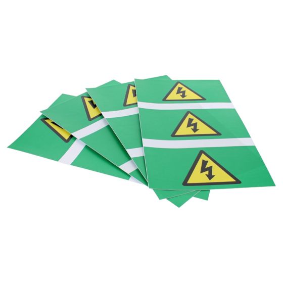 High Voltage Self-Adhesive Label 150 x 75mm 12pc