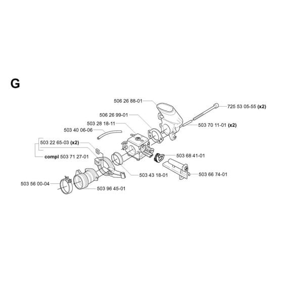 Carburettor Assembly for Husvqarna 375K Disc Cutter