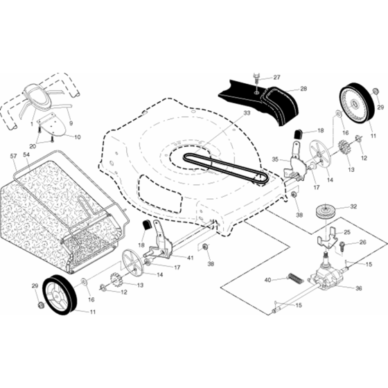 Drive Assembly for Husqvarna 38045 Series 3 Consumer Lawn Mowers