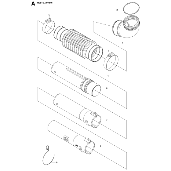 Tube Assembly for Husqvarna 380BFS Leaf Blower