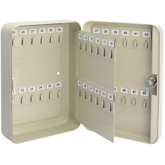 Lockable Steel Key Cabinet - 48 Hooks