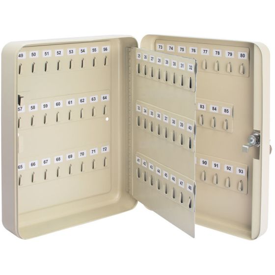 Lockable Steel Key Cabinet - 93 Hooks