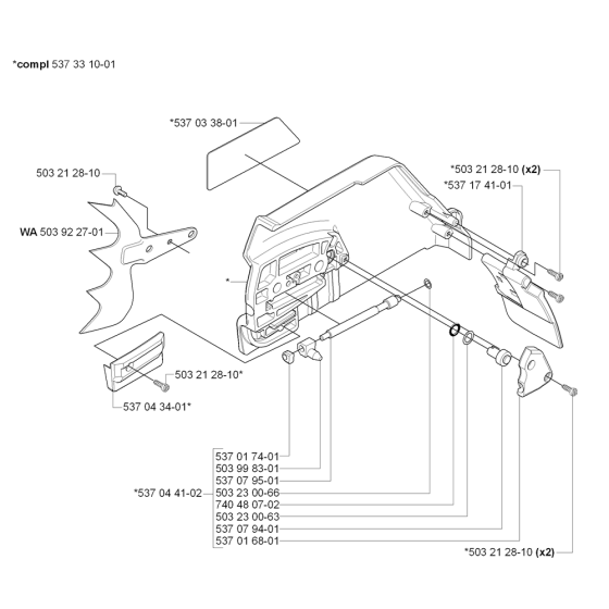 Clutch Cover Assembly For Husqvarna 385  Chainsaw 