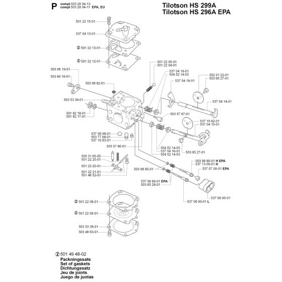 Carburetor Details Assembly For Husqvarna 385  Chainsaw 