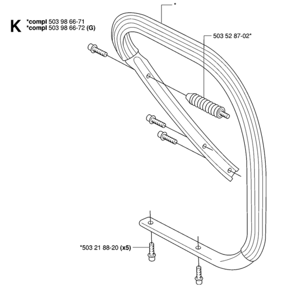 Handle Assembly For Husqvarna 385XP Chainsaw 