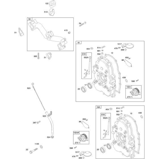 Intake Manifold Assembly for Briggs and Stratton Model No.389445-0114-E2 Horizontal Shaft Engine