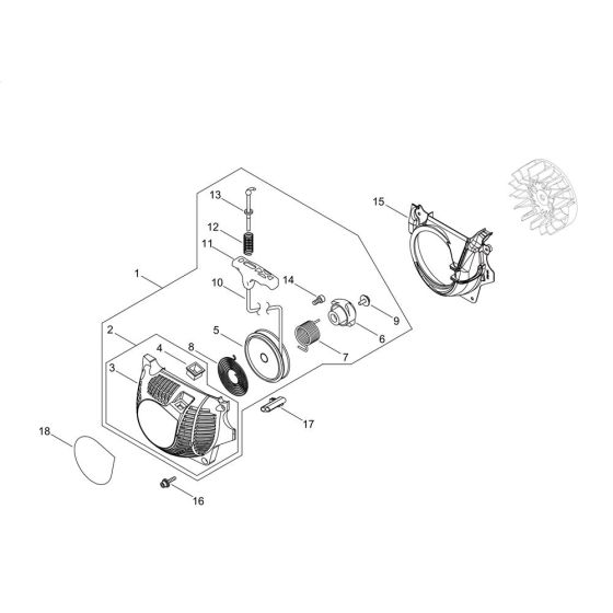 Recoil Starter for Shindaiwa 390SX Chainsaw