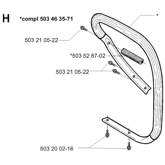 Handle Assembly For Husqvarna 394XP Chainsaw 