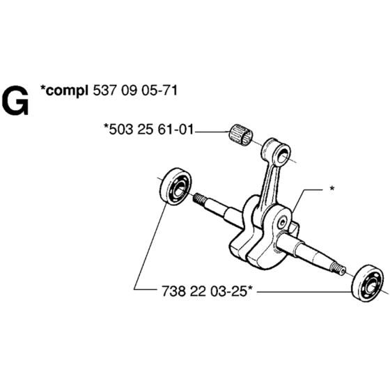 Crankshaft Assembly For Husqvarna 395XP Chainsaw 