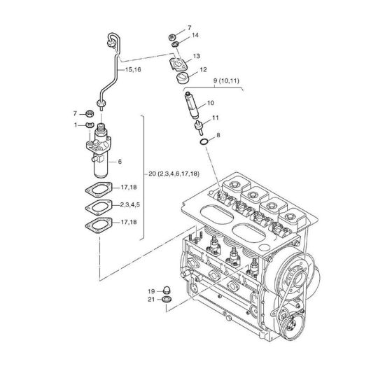 Injection Equipment Assembly for Hatz 3L40 Diesel Engine