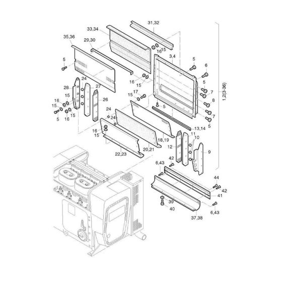 Capsule Air Ducting Assembly for Hatz 3L40 Diesel Engine