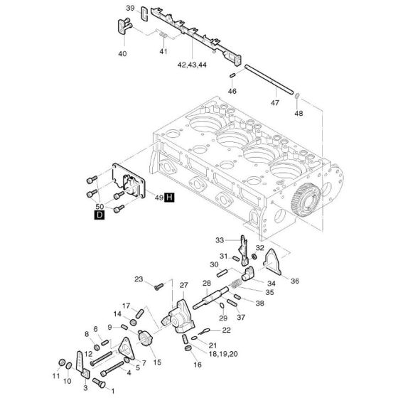 Speed Control Assembly for Hatz 3L41C Diesel Engines