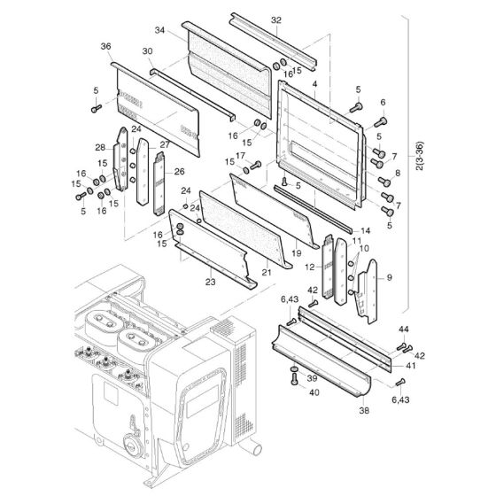 Capsule - air ducting Assembly for Hatz 3L43C Diesel Engine