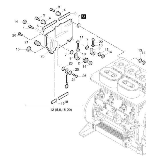 Air ducting-2 for Hatz 3M40 Diesel Engine