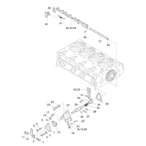 Speed control for Hatz 3M40 Diesel Engine