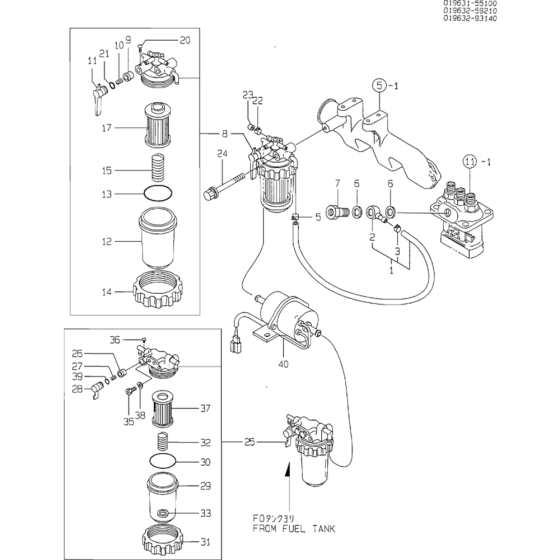 Fuel Pipes Assembly for Yanmar 3TNA72L Engine