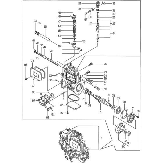 Fuel Injection Pump Assembly for Yanmar 3TNE82A-EWA Engine