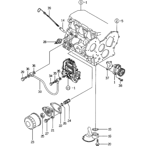 Oil System Assembly for Yanmar 3TNE88 Engine