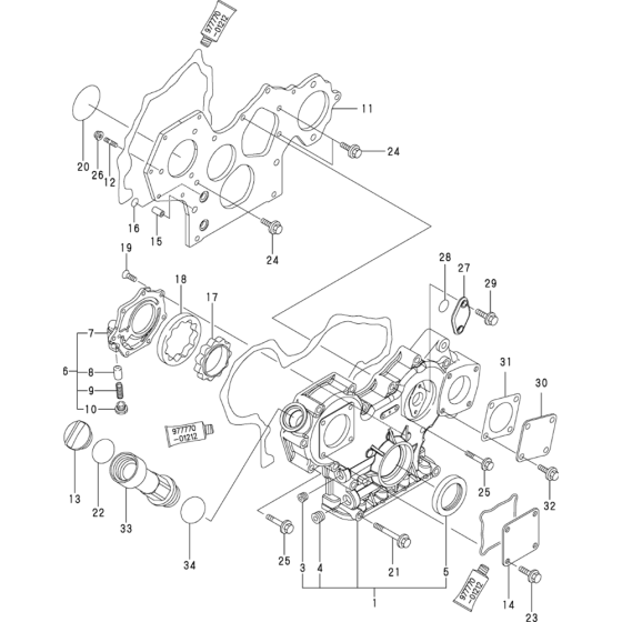 Gear Housing Assembly for Yanmar 3TNV88-XWA  Engine