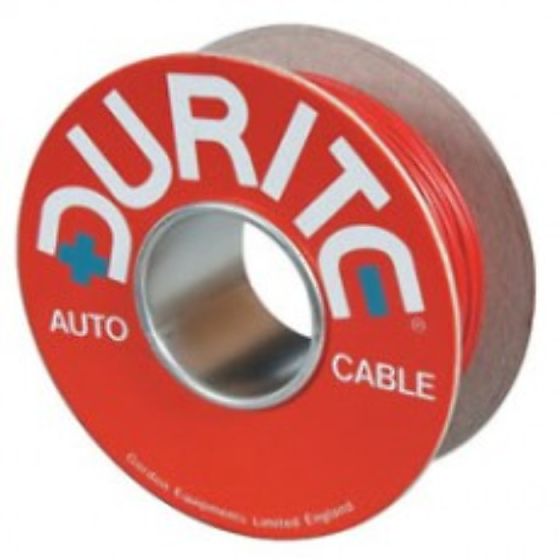 Red Single-Core Thin-Wall PVC Auto Cable - 1mm x 100m - 0-932-05