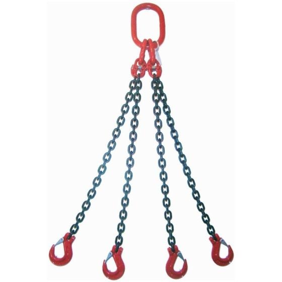 3 metre 7mm 4-Leg Chain Sling with Clevis Sling Hooks with Safety Catch